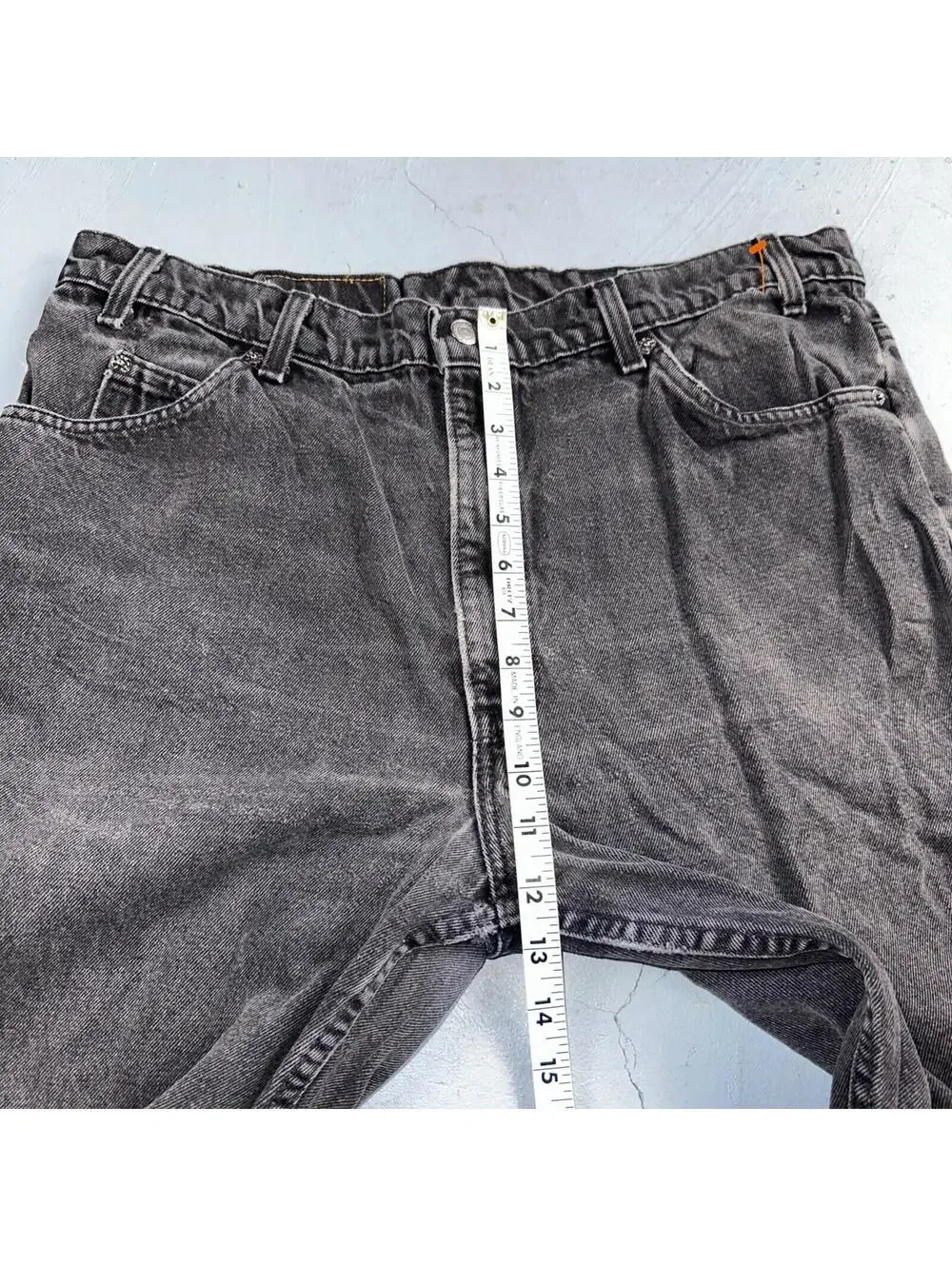 Levis 550 Vintage 90s USA Orange Tab Jeans 38x32 Black Med Wash 501 Act 36x31